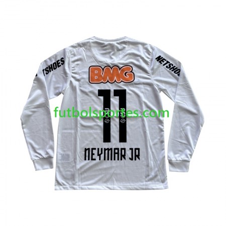 Camiseta Santos FC Neymar JR 11 Retro Primera Equipación 2011-2012 Manga Larga